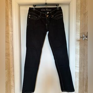 Guess premium black skinny low rise jeans size 28